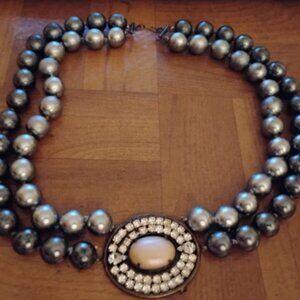 Vintage Regina Schrecker Faux Pearl Necklace Made in Firenze Italy Rare